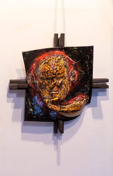 Original Surrealism Religious Sculpture by Armen Manukyan-Burovtsov