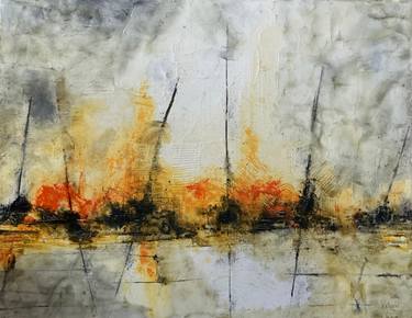 Original Abstract Boat Installation by Karl Blanchet