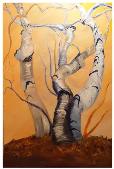 Original Figurative Tree Paintings by Harriet Zabusky-Zand
