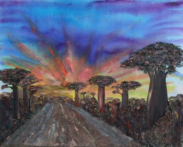 Print of Abstract Tree Paintings by Katya Kononenko