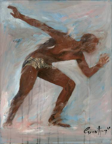 Original Expressionism Men Painting by Greatjoy Ndlovu