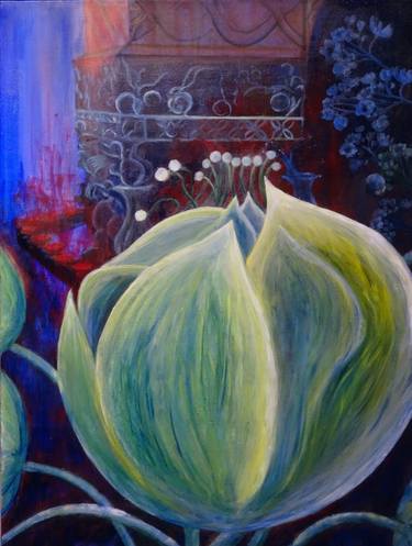 Original Fine Art Architecture Painting by Hilja Roivainen