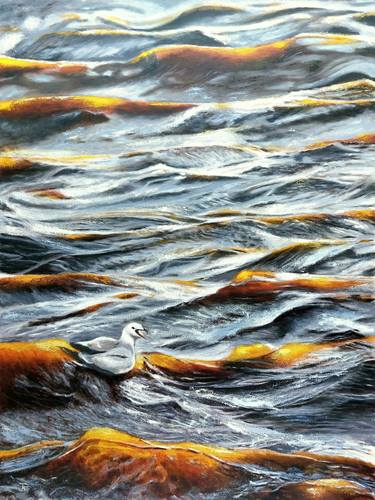 Original Realism Seascape Painting by Joaquin Pardo Mendez