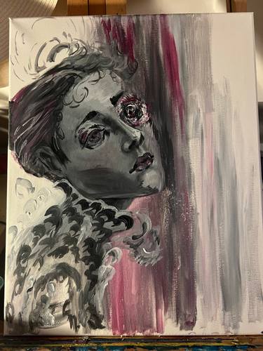 Original Abstract Women Painting by Mirja Josefine