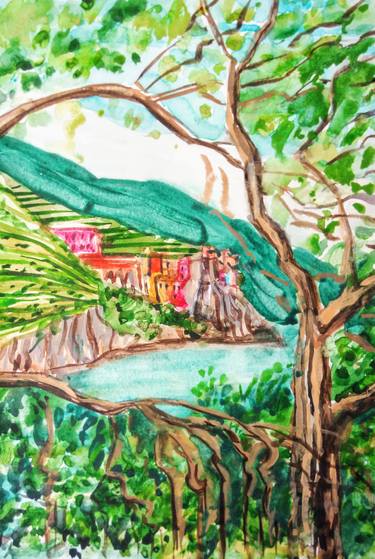 Original Illustration Nature Painting by Anton Bulatov