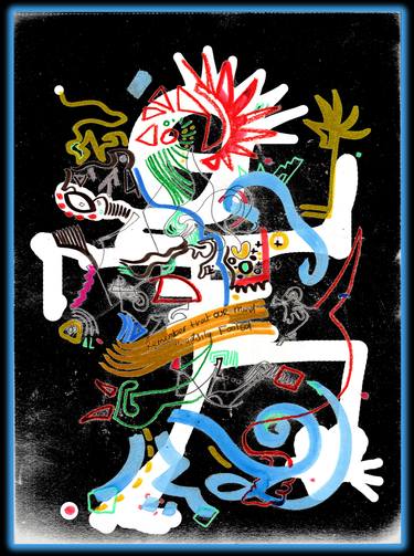 Original Abstract Expressionism Abstract Mixed Media by Dominic Brown
