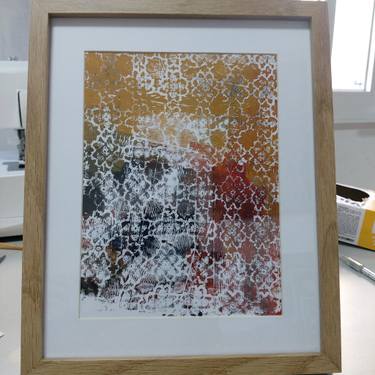 Original Abstract Expressionism Geometric Printmaking by Paulina Ines