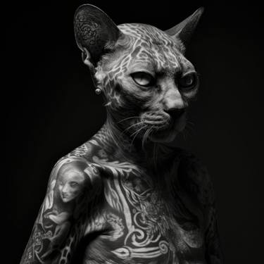 Original Conceptual Cats Digital by Derek Redican