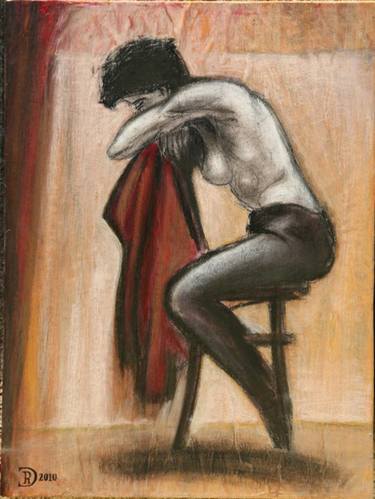 Original Figurative Nude Drawings by Derek Redican