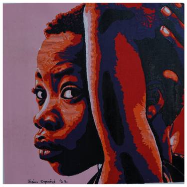 Original Expressionism Portrait Printmaking by Tosin Oyeniyi