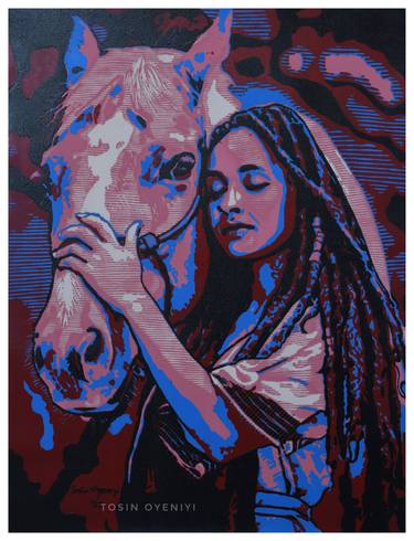 Original Conceptual Classical mythology Printmaking by Tosin Oyeniyi