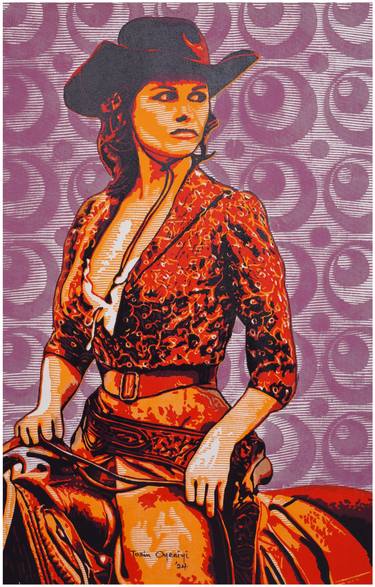 Original Figurative Classical Mythology Printmaking by Tosin Oyeniyi