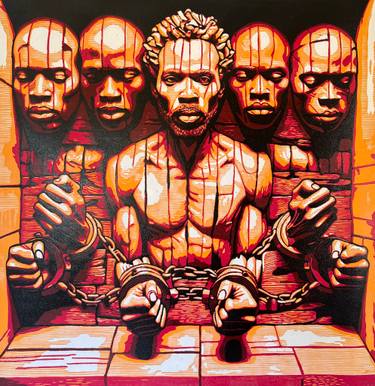 Original Figurative People Mixed Media by Tosin Oyeniyi