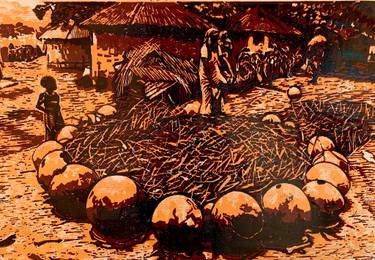 Original Figurative Classical mythology Printmaking by Tosin Oyeniyi