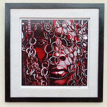Original Abstract Expressionism Classical mythology Printmaking by Tosin Oyeniyi