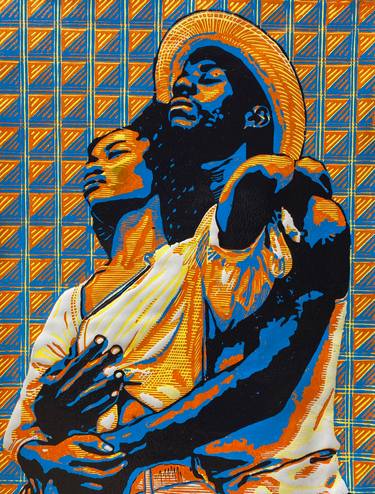 Original Realism Love Printmaking by Tosin Oyeniyi