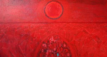 Original Abstract Political Painting by Vicente Castillo Guillen