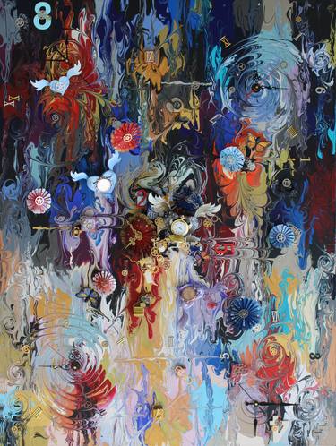 Original Abstract Expressionism Abstract Mixed Media by Laura Junge