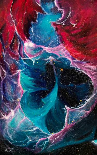 Original Surrealism Outer Space Paintings by Muhammad Suleman Rehman