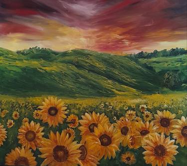 Original Expressionism Landscape Painting by Olha Alippa