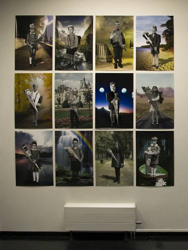 Original Fine Art Children Collage by Rob Van Der Nol
