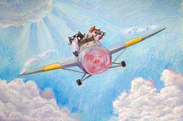 Original Illustration Animal Painting by Irina Loktionova