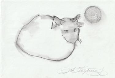 Original Abstract Cats Drawings by Anastasia Terskih