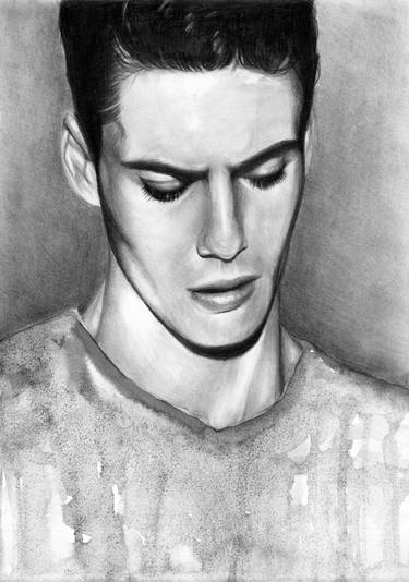 Original Photorealism Men Drawings by Anastasia Terskih