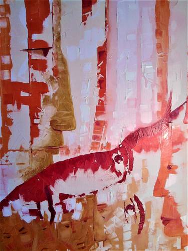 Original Abstract Expressionism Fantasy Painting by Annabella Calimani