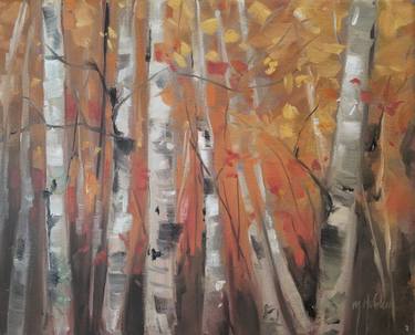 Original Impressionism Tree Paintings by Mary Hubley