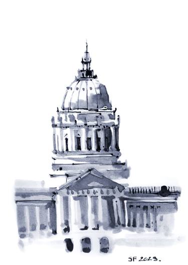 Original Expressionism Cities Drawings by Tatiana Alekseeva