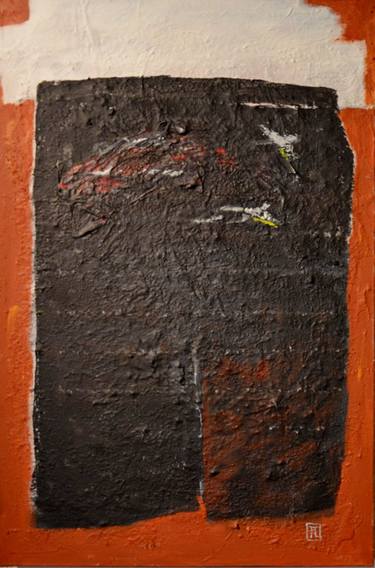 Original Conceptual Abstract Painting by Guenter Rauch
