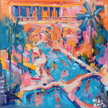 Original Abstract Beach Paintings by Michel Katz