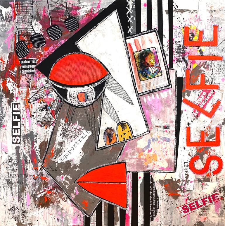Original Pop Art Abstract Paintings by Roger M