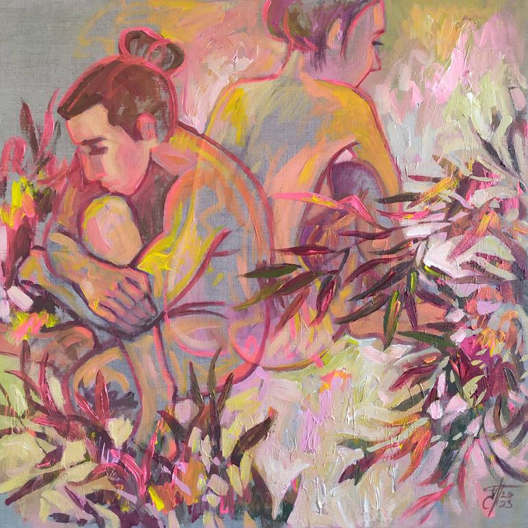 Original Abstract Portrait Paintings by Ekaterina Prisich