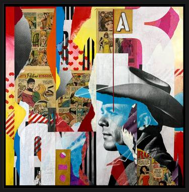 Original Artificial Intelligence Abstract Mixed Media by David Edward Johnson