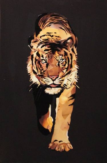 Original Street Art Animal Mixed Media by Chris Swain