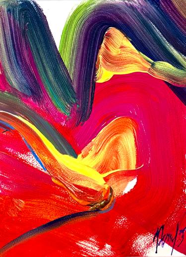 Original Abstract Floral Painting by Inga Pernes