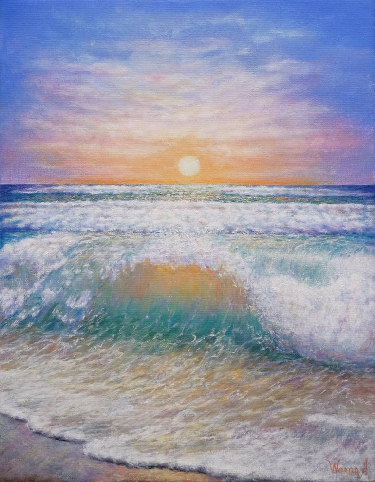 Print of Fine Art Seascape Paintings by Anastasia Woron 