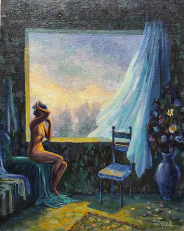 Original Fauvism Nude Painting by Jónathan Daza