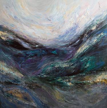 Original Abstract Expressionism Abstract Mixed Media by Benita Malčiūtė