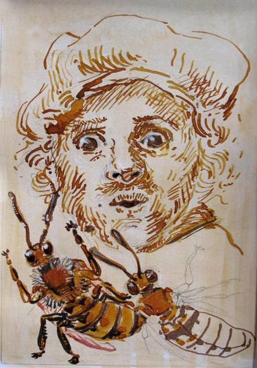 Original Documentary Animal Drawing by Phil Bloom