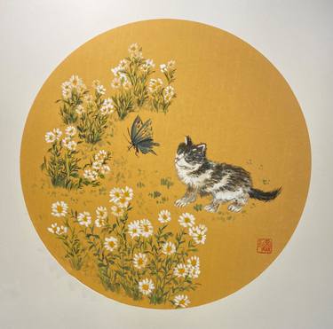Original Fine Art Animal Painting by Yichan Li