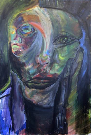 Original Conceptual Portrait Paintings by Eva Konstantinou