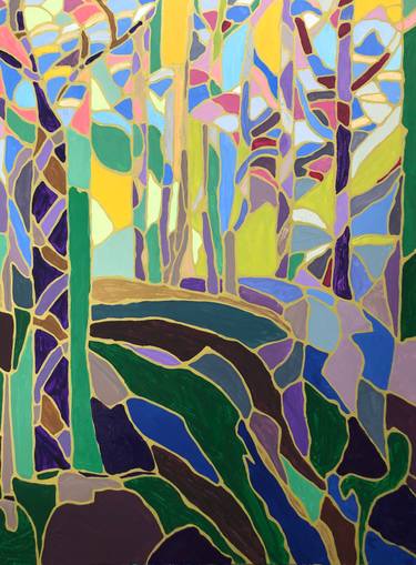 Original Art Nouveau Landscape Painting by Mark Yakich