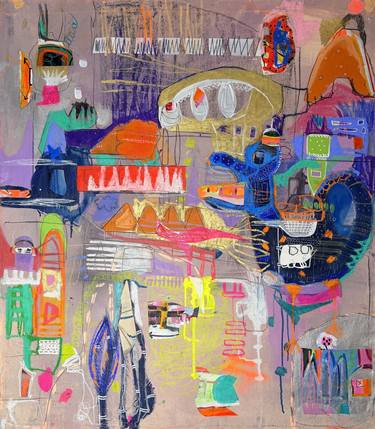 Original Street Art Abstract Paintings by Isabelle Gougenheim