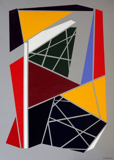 Original Abstract Geometric Printmaking by Anders Hingel