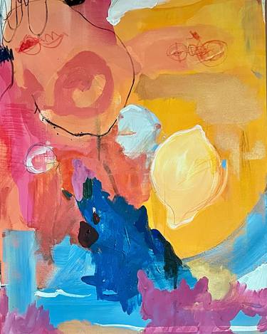 Original Abstract Expressionism Abstract Drawing by Leoni Kapeli