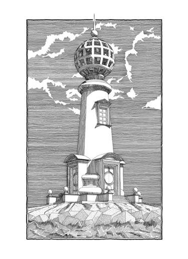 Original Symbolism Architecture Drawings by Angelo Gueli