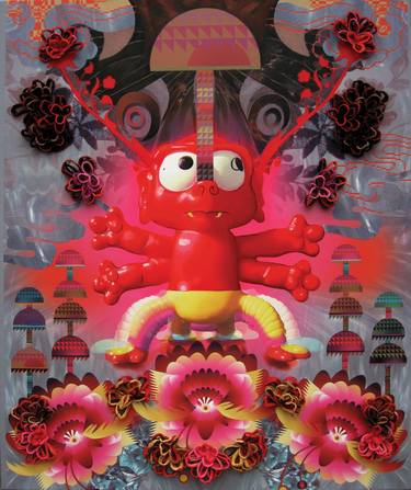 Original Surrealism Fantasy Mixed Media by Iwona Liegmann